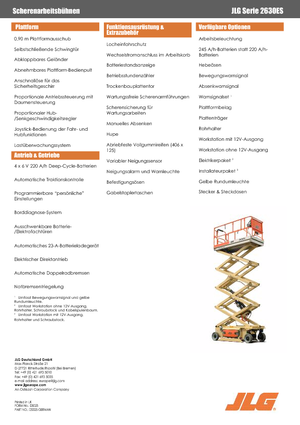 Kolové nůžkové plošiny JLG 2630 ES