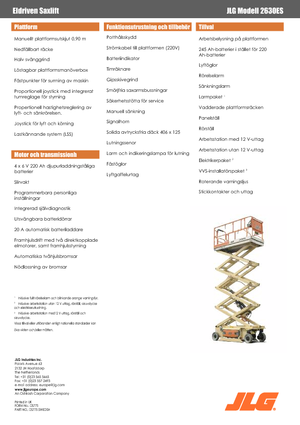 Kolové nůžkové plošiny JLG 2630 ES