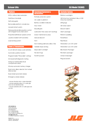 Kolové nůžkové plošiny JLG 2630 ES