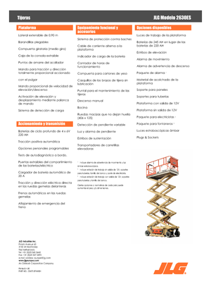 Kolové nůžkové plošiny JLG 2630 ES