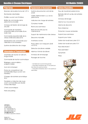 Kolové nůžkové plošiny JLG 2646ES