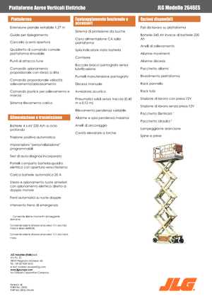 Kolové nůžkové plošiny JLG 2646ES