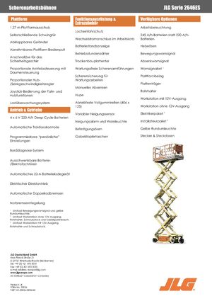 Kolové nůžkové plošiny JLG 2646ES