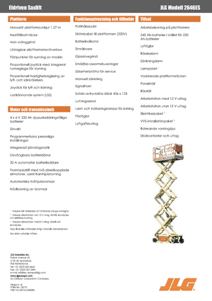 Kolové nůžkové plošiny JLG 2646ES