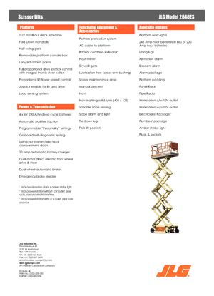 Kolové nůžkové plošiny JLG 2646ES