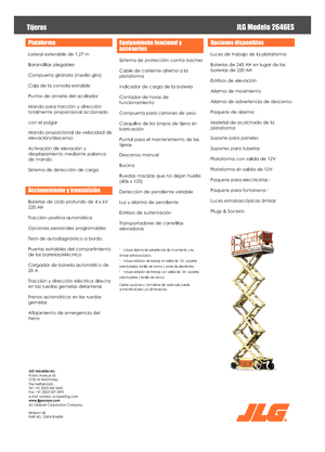 Kolové nůžkové plošiny JLG 2646ES