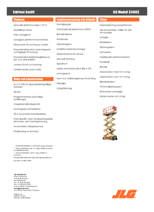 Kolové nůžkové plošiny JLG 3246ES