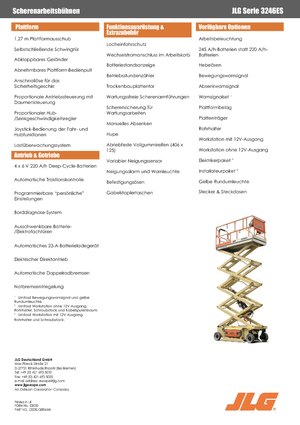 Kolové nůžkové plošiny JLG 3246ES