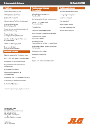 Kolové nůžkové plošiny JLG 3369LE