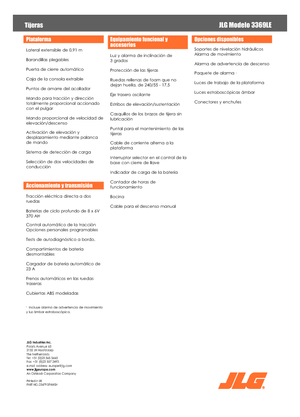 Kolové nůžkové plošiny JLG 3369LE