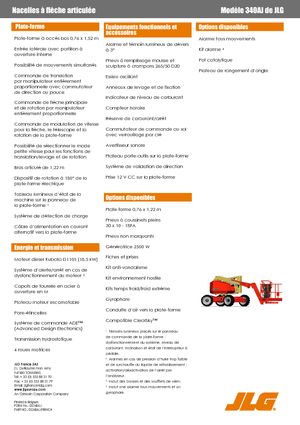 Kolové kloubové pracovní plošiny JLG 340AJ