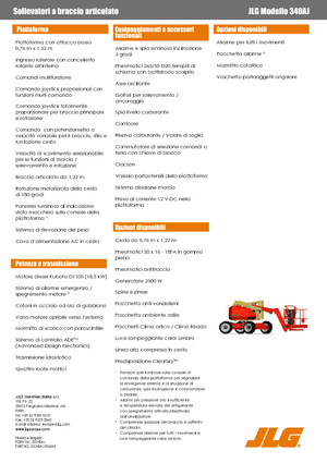 Kolové kloubové pracovní plošiny JLG 340AJ