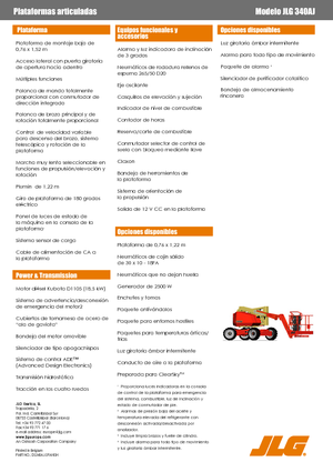 Kolové kloubové pracovní plošiny JLG 340AJ