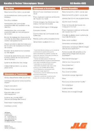 Kolové teleskopické pracovní plošiny JLG 400 S