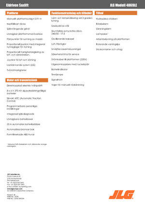 Kolové nůžkové plošiny JLG 4069LE