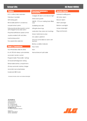 Kolové nůžkové plošiny JLG 4069LE