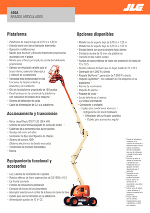 Kolové kloubové pracovní plošiny JLG 450A Serie II