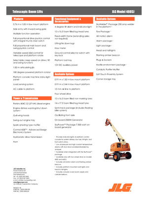 Kolové teleskopické pracovní plošiny JLG 460 SJ