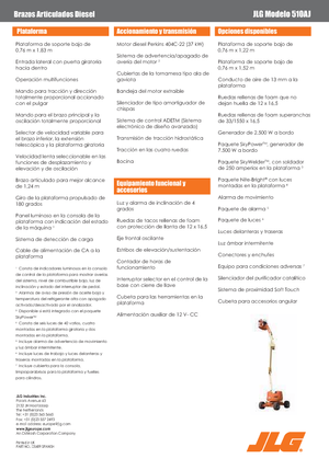 Kolové kloubové pracovní plošiny JLG 510 AJ