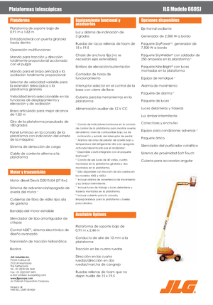 Kolové teleskopické pracovní plošiny JLG 660 SJ