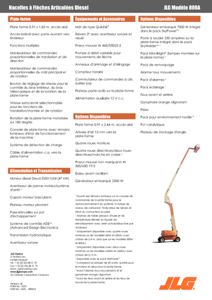 Kolové kloubové pracovní plošiny JLG 800A