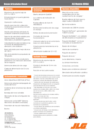 Kolové kloubové pracovní plošiny JLG 800AJ