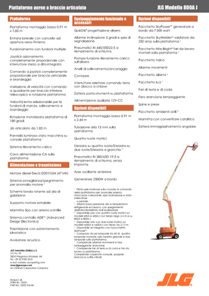 Kolové kloubové pracovní plošiny JLG 800AJ