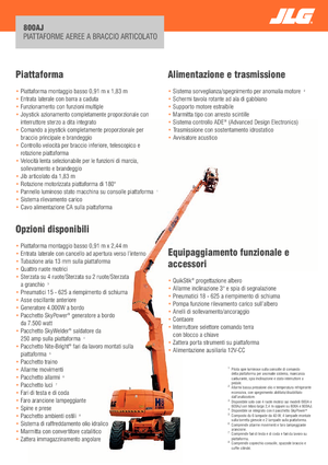 Kolové kloubové pracovní plošiny JLG 800AJ