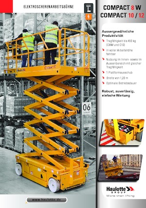 Kolové nůžkové plošiny Haulotte Compact 10