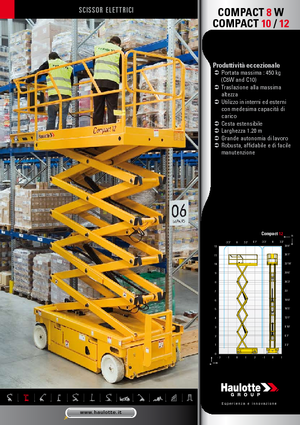 Kolové nůžkové plošiny Haulotte Compact 10