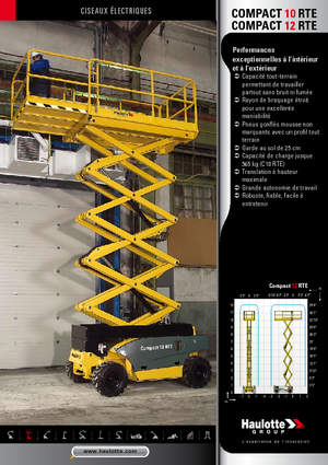 Kolové nůžkové plošiny Haulotte Compact 10 RTE