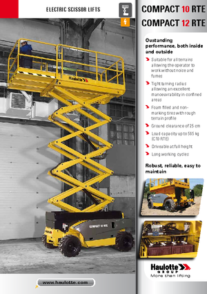 Kolové nůžkové plošiny Haulotte Compact 10 RTE