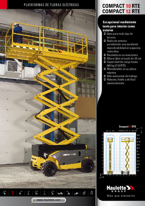 Kolové nůžkové plošiny Haulotte Compact 10 RTE