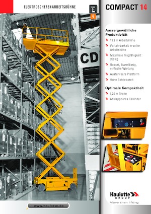 Kolové nůžkové plošiny Haulotte Compact 14