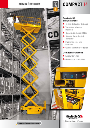 Kolové nůžkové plošiny Haulotte Compact 14