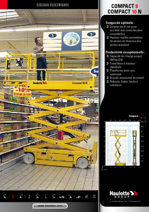 Kolové nůžkové plošiny Haulotte Compact 8N