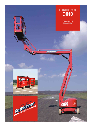 Kolové kloubové pracovní plošiny PB Dino 112D II