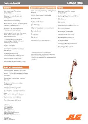 Kolové kloubové pracovní plošiny JLG E300AJ