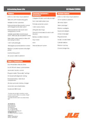 Kolové kloubové pracovní plošiny JLG E300AJ