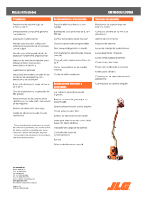 Kolové kloubové pracovní plošiny JLG E300AJ