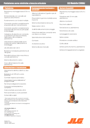 Kolové kloubové pracovní plošiny JLG E300AJ