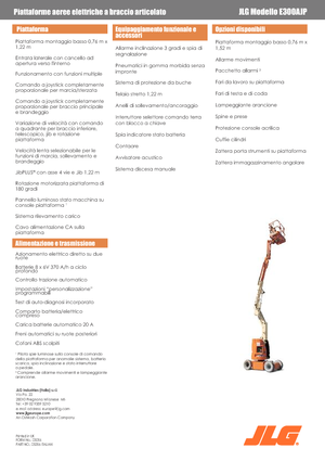 Kolové kloubové pracovní plošiny JLG E300AJP