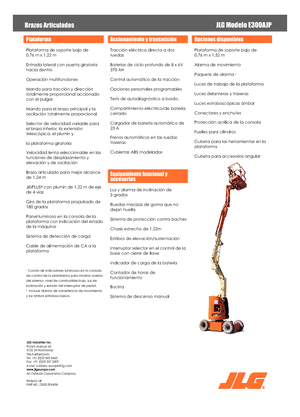 Kolové kloubové pracovní plošiny JLG E300AJP