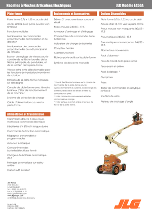 Kolové kloubové pracovní plošiny JLG E450A