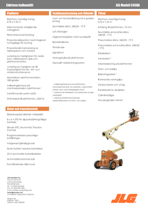 Kolové kloubové pracovní plošiny JLG E450A