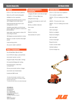 Kolové kloubové pracovní plošiny JLG E450A