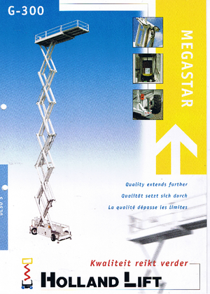 Kolové nůžkové plošiny Holland-Lift G 300 DL 30 S