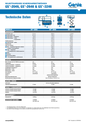 Kolové nůžkové plošiny Genie GS-3246