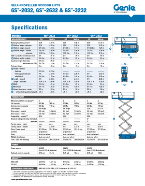 Kolové nůžkové plošiny Genie GS-2632