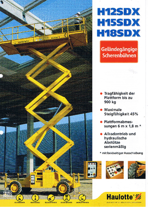 Kolové kloubové pracovní plošiny Haulotte H 12 SDX